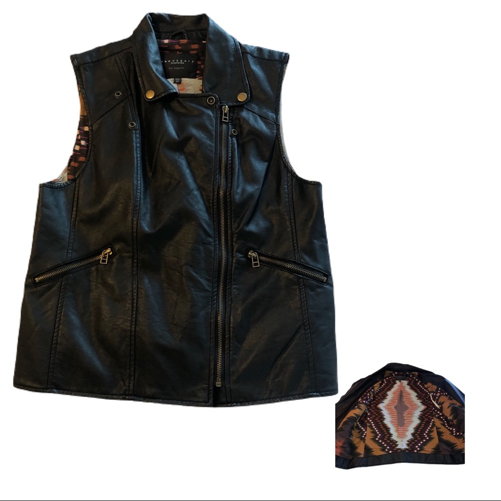 Sanctuary Clothing Faux Leather Vest